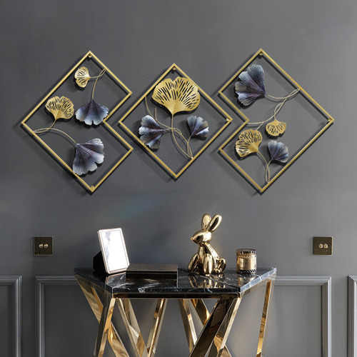 Decoración De Pared Con Flores De Metal, 3 Piezas Para Colga