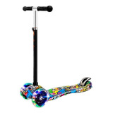 Patin Diablo Scooter Niño 3 Ruedas Luces Led Ajustable Color