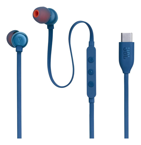 Fone De Ouvido Jbl C/ Fio 310c Driver 9mm Usb-c Azul