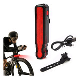 Luz Bicicleta Láser Recargable Usb Impermeable Lampara Bici 