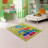 Tapete Super Suave Niños Niñas Verde Bebeleche 1.15x1.60mts