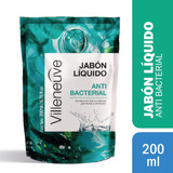 Repuesto Jabon Liquido Villeneuve Antibacterial X 200 Ml