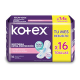 Kotex Nocturna Toallas Femeninas Con Alas 16 Unidades