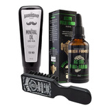 Kit Tónico Barber Family + Aceite Mineral Barba + Cepillo