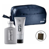 Club 6 Deo Colônia + Shampoo Masculino + Necessaire Presente