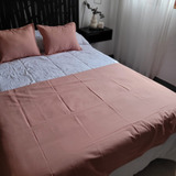 2 Almohadones 40x50cm + 1 Pie De Cama Tusor 1x2.1mt