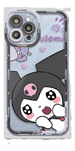 Funda De Teléfono Para iPhone 13 14 15 12 11 Sanrio Kuromi M