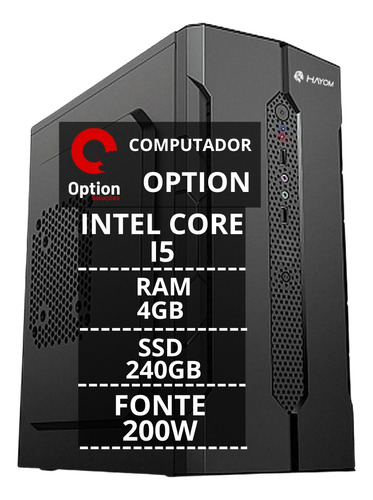 Pc Computador Intel Core I5 3ª Ger 4gb Ssd 240gb Fonte 200w