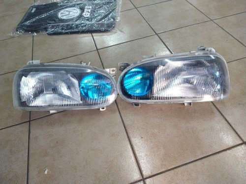 Par De Faros Para Golf A3 Gti Con Parábola Azul Por Par 