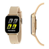 Relogio Smartwatch Mondaine Touch Pulseira Silicone Bege