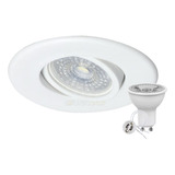 Spot Dicroica Pvc Embutir Redondo Led Móvil Techo Durlock 