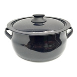 Cacerola Olla Enlozada Negra 26 Cm Bombe C/ Tapa Jovifel 6 L