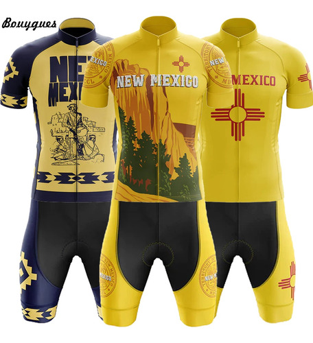 Conjunto De Jersey De Ciclismo Para Hombre De Nuevo México,