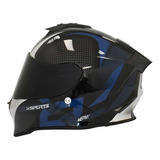 Casco Integral X-sports V151 Track Azul Brillo