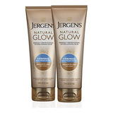 Loción Autobronceadora Jergens Natural Glow +firming, 2 Pack