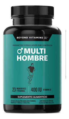 Multivitaminico De Hombre Con 23 Ingredientes + Vitamina D3 Sabor Sin Sabor