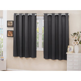 Cortina Cozinha Corta Luz Blackout Tecido 2,00x1,30 Cor Preto