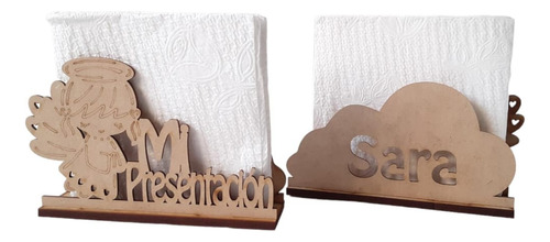 Servilletero Mi Presentacion, Personalizado, Mdf, Pack 10pz