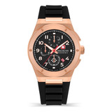 Reloj Swiss Military Smwgo2102010 Para Hombre Cronografo Color De La Malla Negro Color Del Bisel Dorado Color Del Fondo Negro