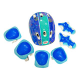 Kit De Protecao Infantil Capacete Joelheiras Skate