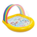 Piscina Inflable Arcoíris Con Rociador Intex