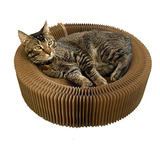 Cama Redonda Plegable De Cartón Corrugado Para Gatos