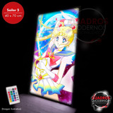 Cuadros Led Sailor Moon Anime Manga Luminosos 40x70 