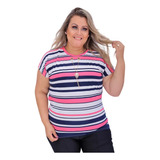 Camisa Blusinha Feminina Plus Size Kit6 Malha Frio Atacado