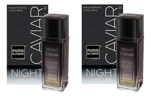 Kit Com 2 Perfumes Night Caviar Masculino De 100 Ml Original Lacrado