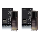 Kit Com 2 Perfumes Night Caviar Masculino De 100 Ml Original Lacrado