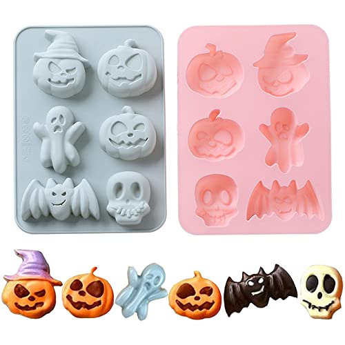 Paquete De 2 Moldes De Silicona Para Pastel De Halloween, Di