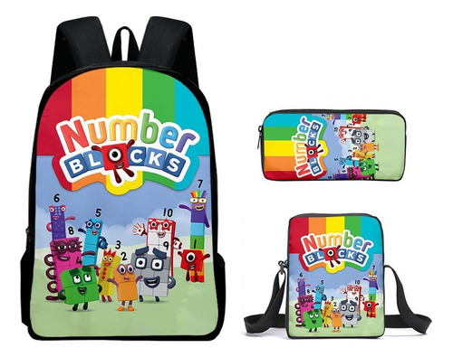 Conjunto De Mochila Escolar Para Niños Numb De 16 Pulgadas 2024