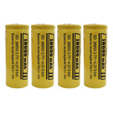4 Baterias Recarregável 26650 13800mah 4,2v Lanterna Tática