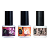 Gc Nails Pack Top + Base + Mate Belamore Gel Uñas De 3 Pasos