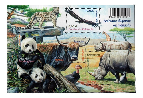 2009 Fauna- Animales Panda Ave Otros- Francia (bloque) Mint