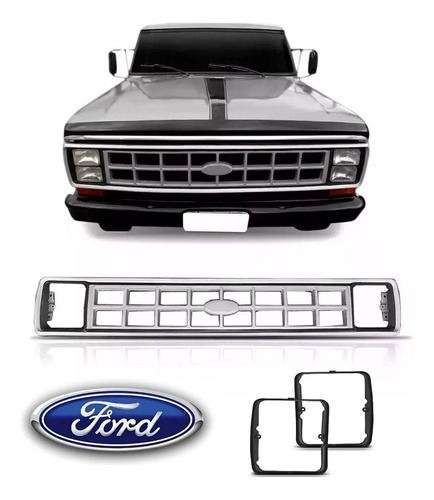 Grade Frontal+emblema Ford F1000 F4000 82 À 92 (plastico) Kj