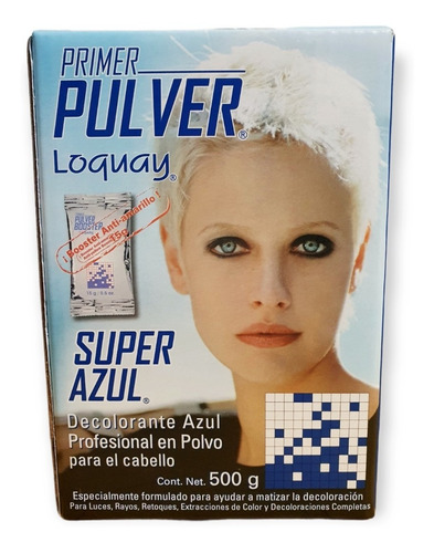 Polvo Decolorante Azul Profesional Primer Pulver Loquay 500g