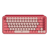 Teclado Mecanico Español Inalambrico Logitech Pop Keys Rosa