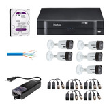 Kit Dvr Mhdx 1208 1tb Fonte Câmeras Vhd 1230b Cabo Intelbras