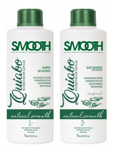 Escova Progressiva Orgânica Quiabo 2x1000ml-smooth Hair