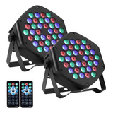 Rgb Stage Lighting 2pack, 36led Dj Par Lights, Uplighti...