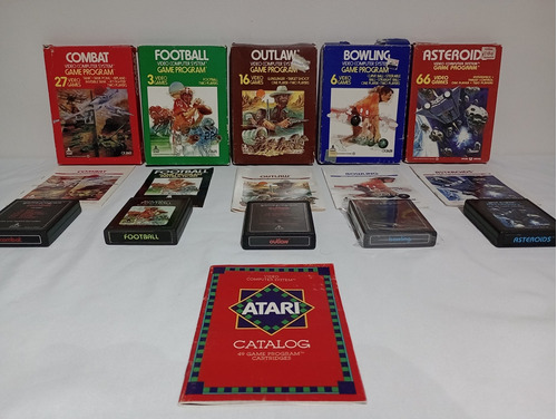 Atari 2600 5 Juegos Originales En Caja Y Manual De Colección