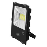 Refletor Led Ip66 50w Bivolt Branco Frio 6000k Cor Da Carcaça Preto Cor Da Luz Branco Frio 6500k 110v/220v