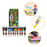 Pinturas Acrílicas X10 Kit Profesional Para Pinturar Lienzos