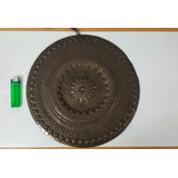 Antiguo Plato De Pared Bombe Bronce Labrado Tallado Deco