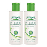 Agua Limpiadora Micelar Simple 6.7 Onzas Paquete De 2