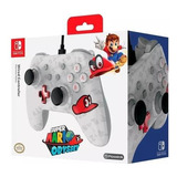 Controle Powera Wired Com Fio - Mario Odyssey Cappy - Switch