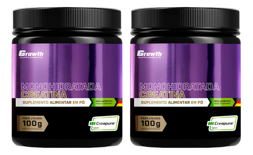 Kit 2 X Creatina Creapure (100g) - Growth Supplements