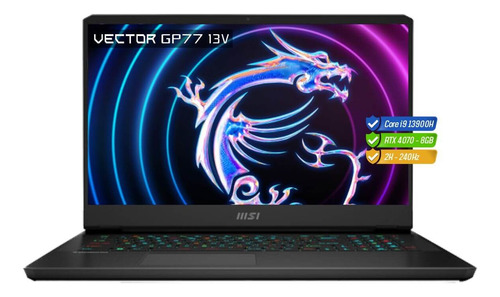 Portátil Msi Vector Core I9 13th Rtx 4070 8gb 1tb 64gb 2k