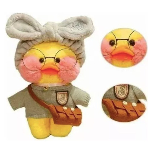 Peluche Pato Tik Tok Lalafanfan 30 Cm Incluye Ropa-accesorio